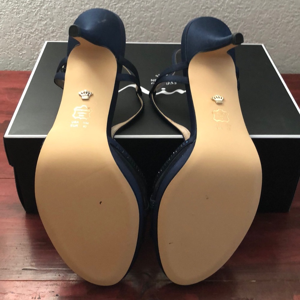 Nina Blossom strapping blue heels - Picture 4 of 4
